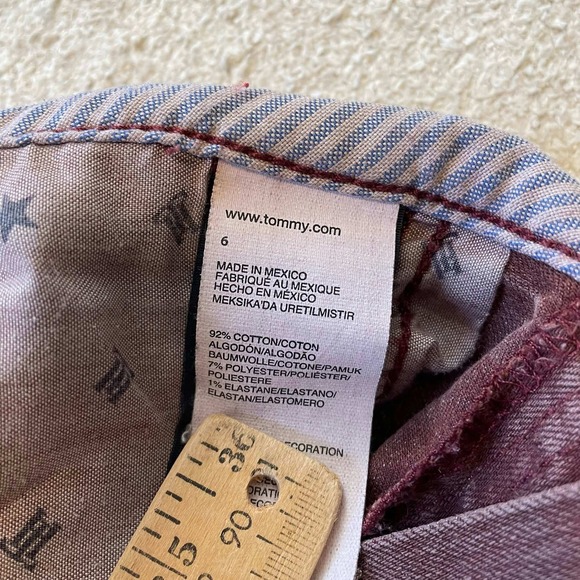 Tommy Hilfiger Classic Skinny Jeans Womens 6 Burgundy Wine Red Mid Rise Stretch - Picture 4 of 8